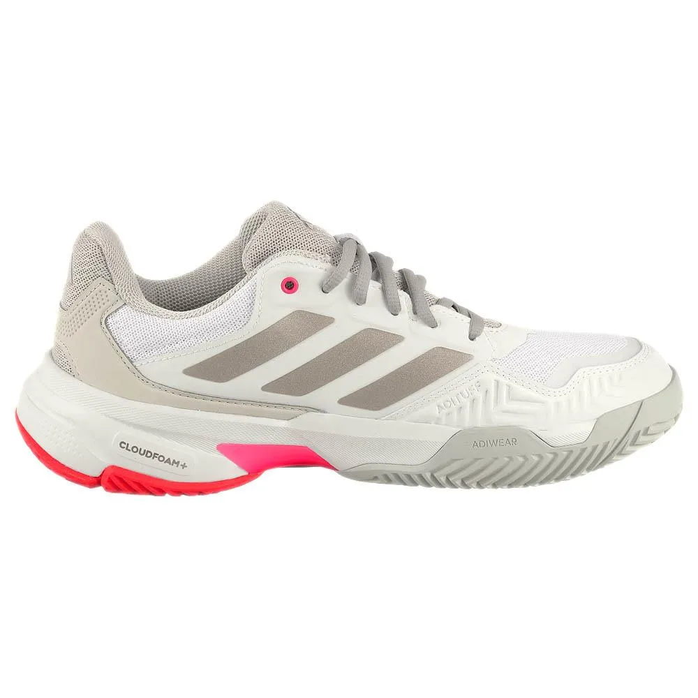 Flexible Walk adidas Women's CourtJam Control 3 - Cloud White/Iron Metallic