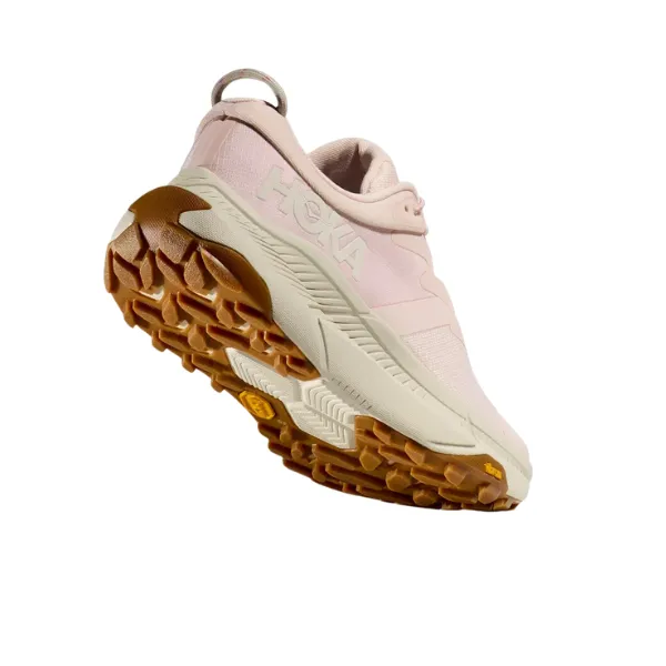 Energy Transfer Plate Ultra Durable Tread Pattern HOKA Women's Transport Cosmic Pearl/Oat Milk/Pink