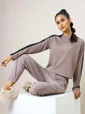 Women Colorblock Slim Fit Crew Neck Pullover with ELASTO PLUS Outdoor Adventure