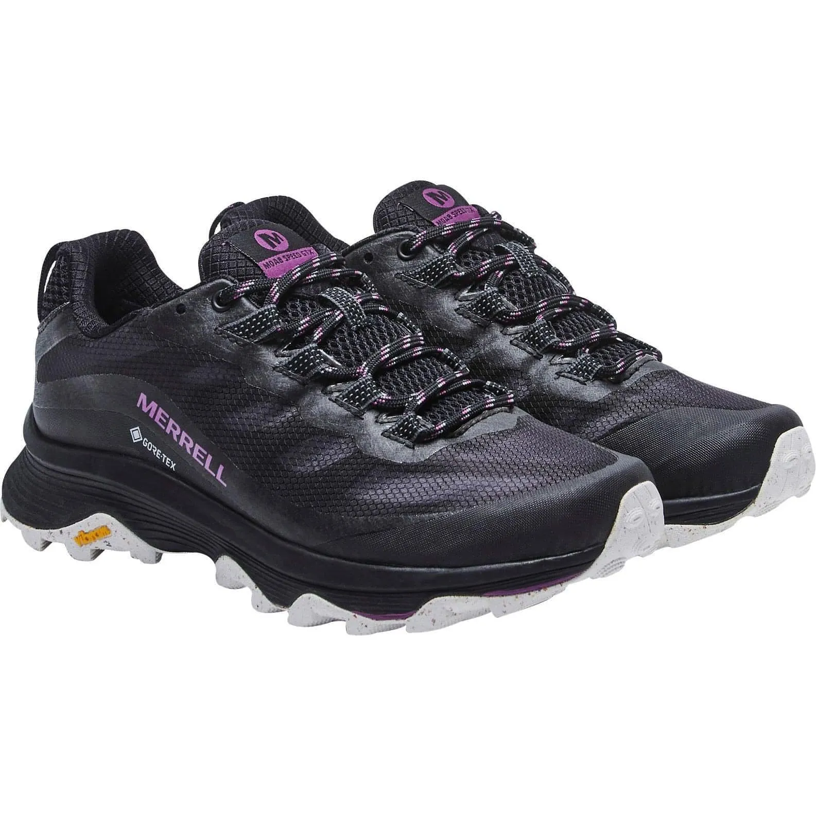 Merrell Moab Speed GORE-TEX Womens Walking Shoes - Black Blister prevention Comfort footbed