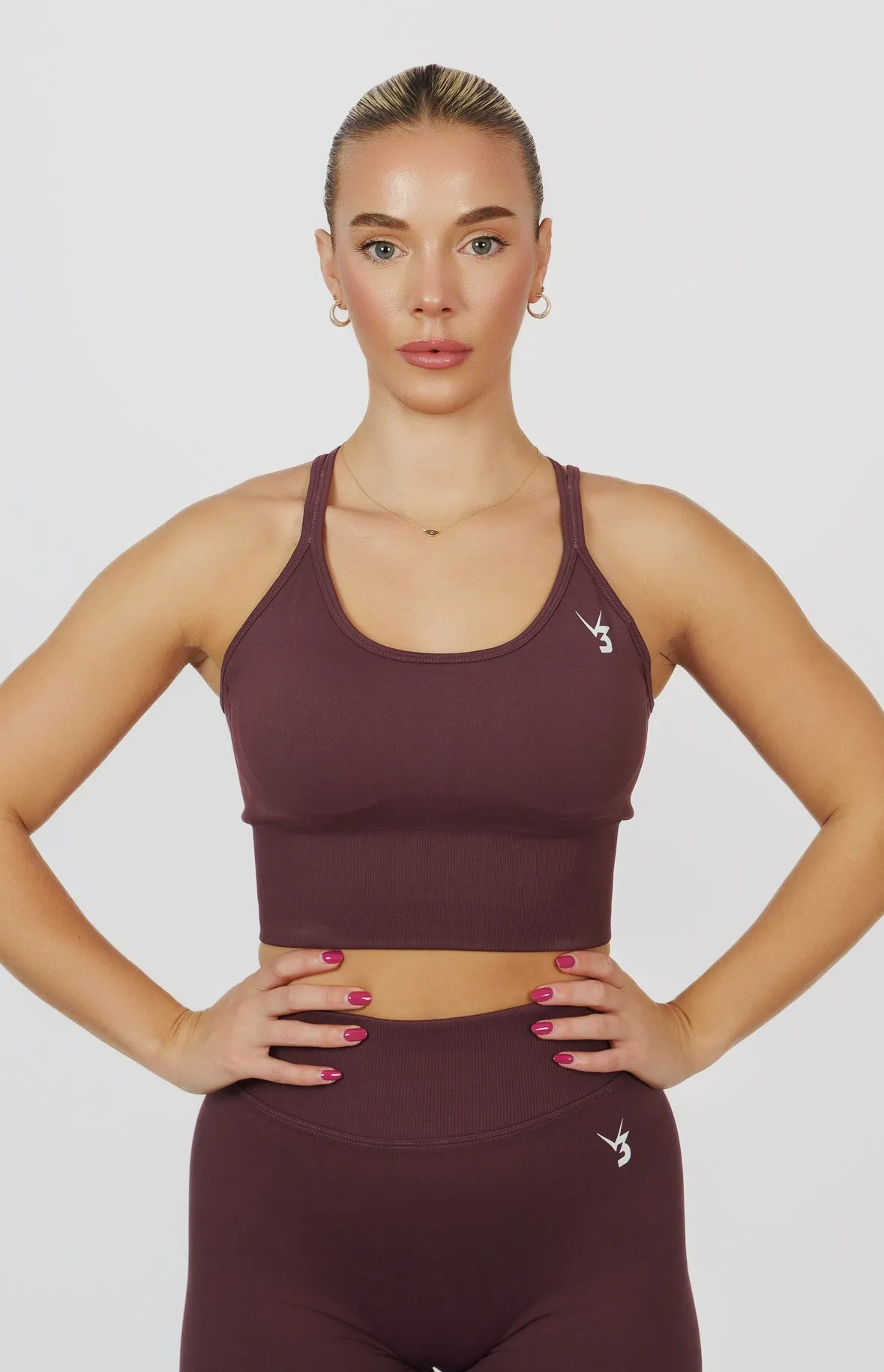 Ventilation Panels Form Seamless Strappy Sports Bra - Plum Purple