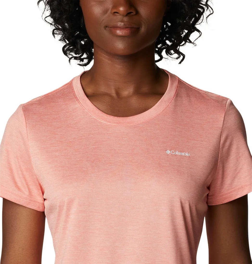 Chic and Cozy Columbia Women Peach Columbia Hike SS Crew