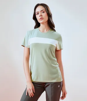 Women Solid Slim Fit Round Neck T-shirt with TECHNO COOL Light Fashion