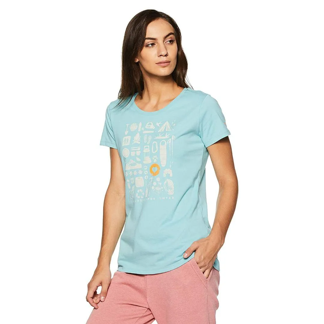 Lace trim Classic timelessness Columbia Women Green Camp Stamp Performance Tee