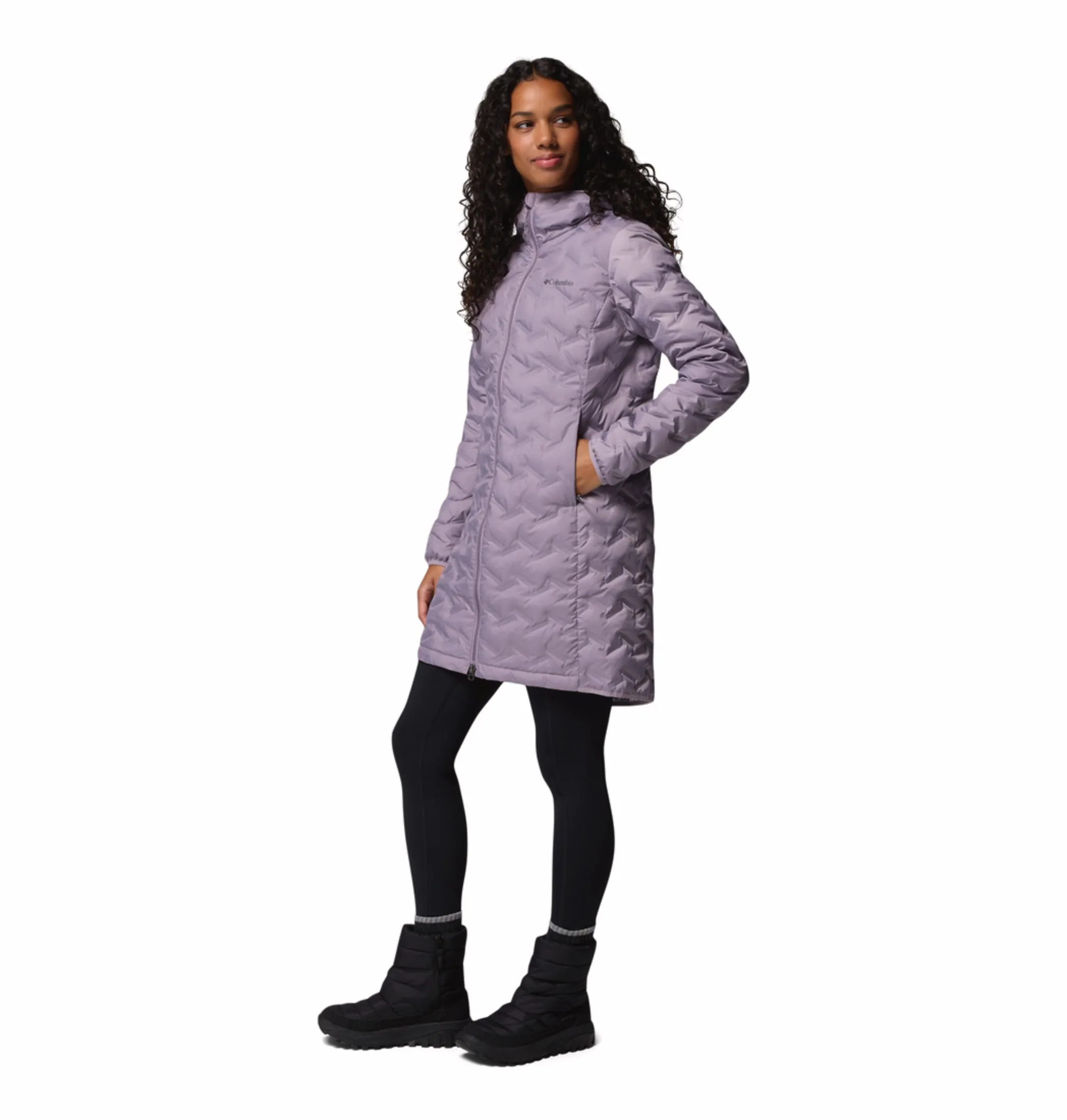 Columbia Women Purple HEAT SEAL Delta Ridge II Down Jacket Fleece