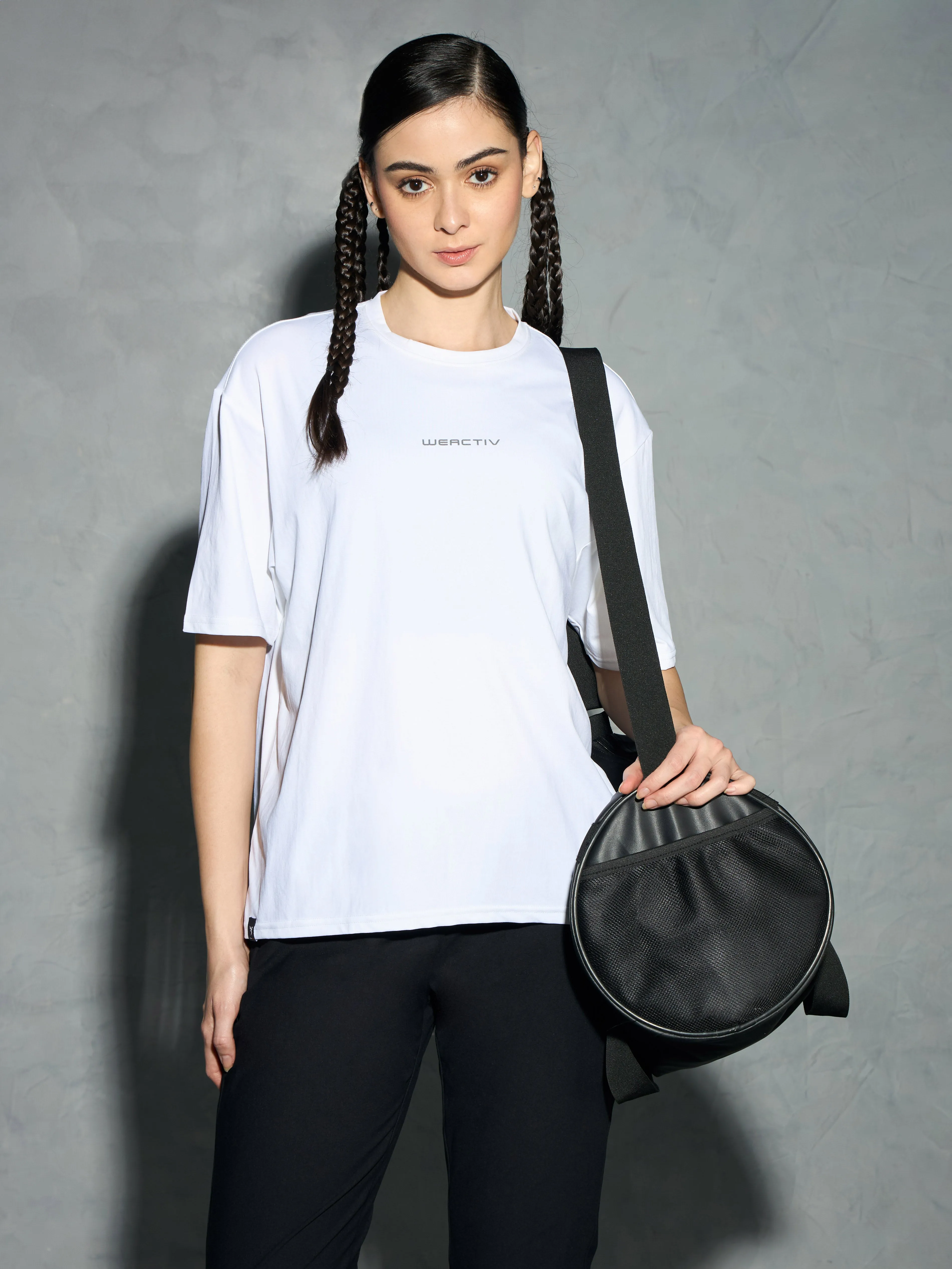 Women Printed Boxy Fit Round Neck T-shirt with COTFLEX AntiPillingTreatment