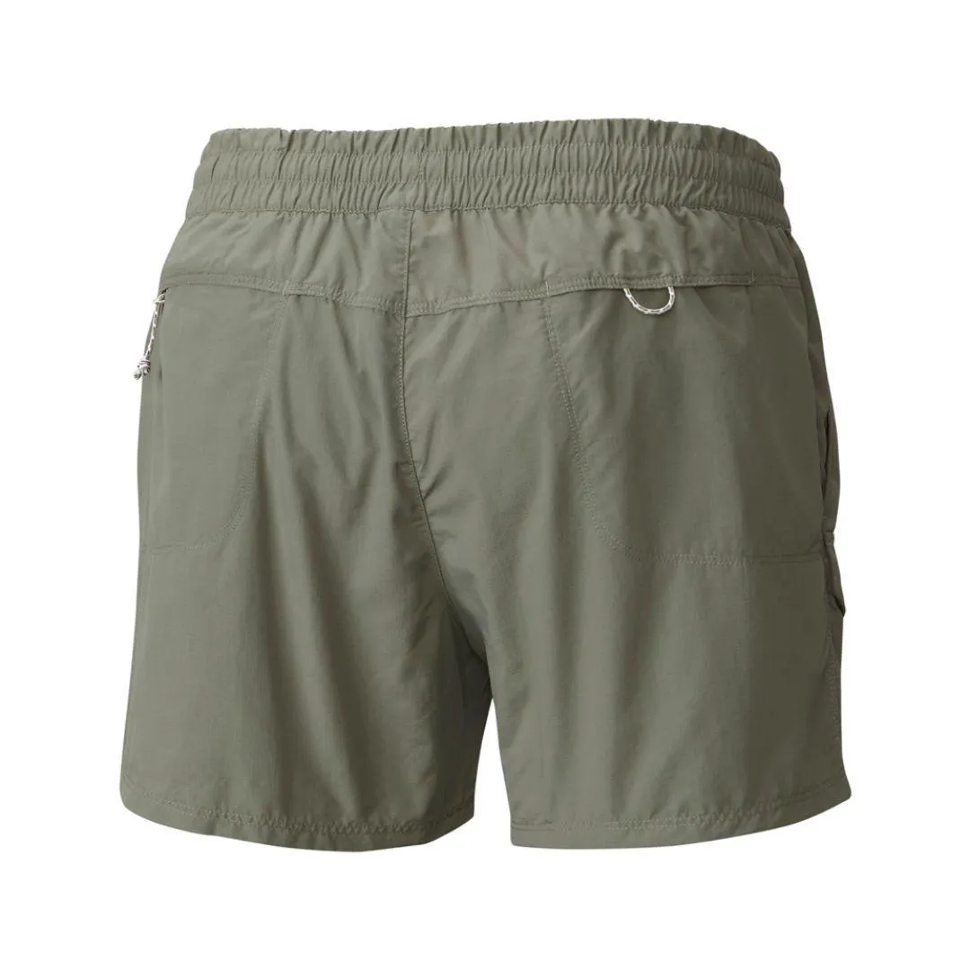 Durable Weave Columbia Women Green Silver Ridge Pull On Short (Sun Protection)