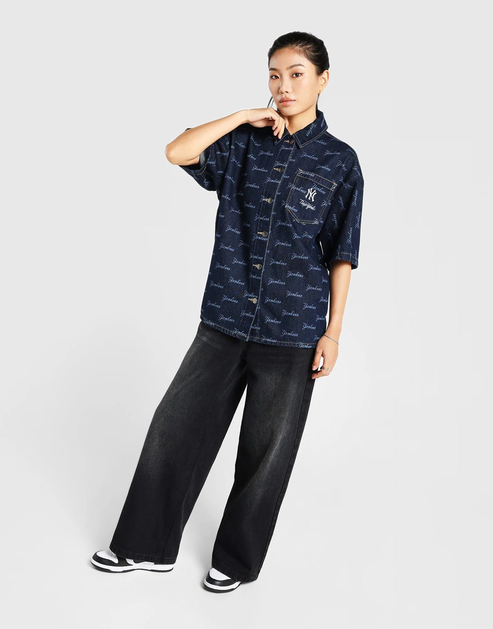 Modern Outfit Monogram Denim Shirt