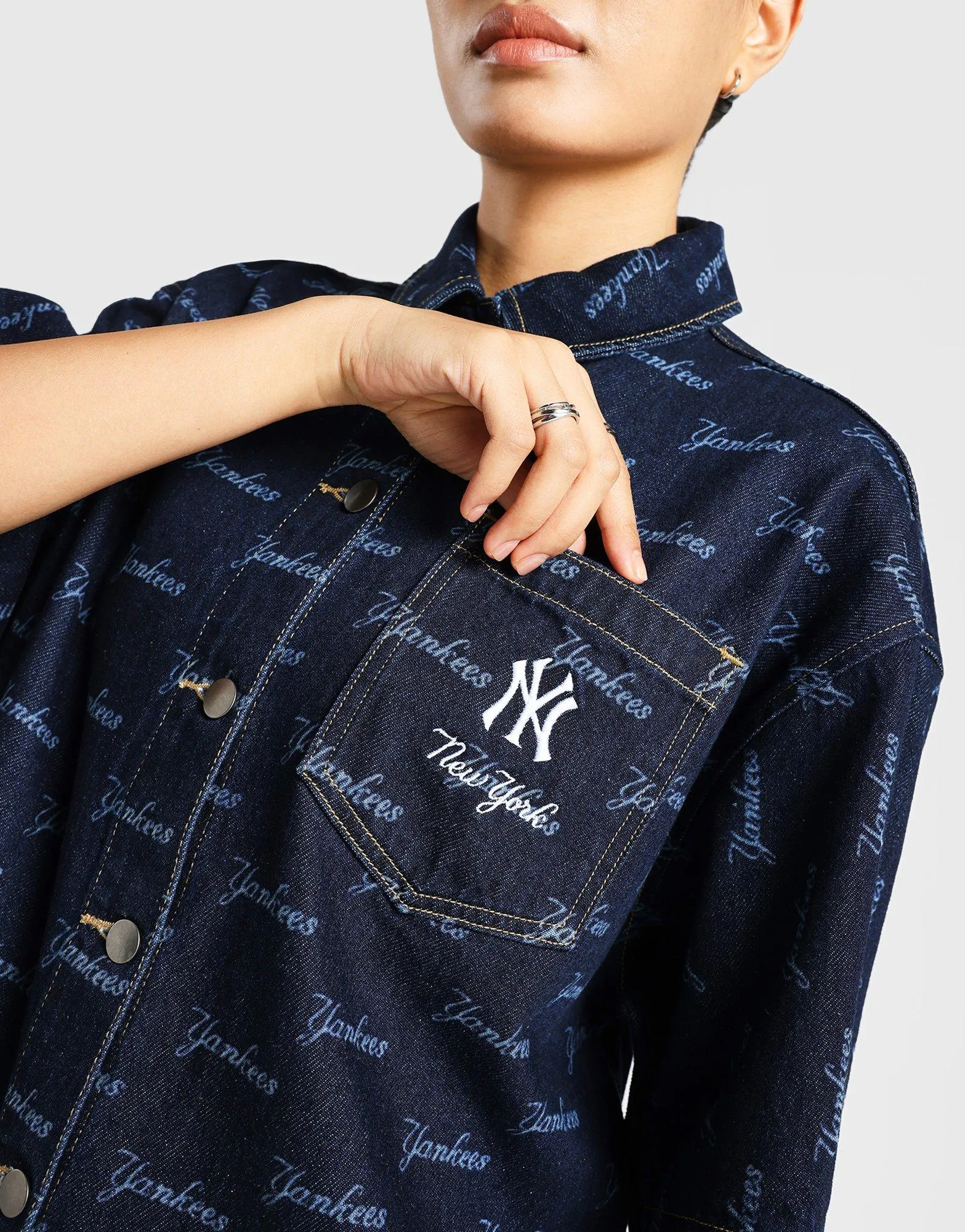 Comfortable Perfect Design Monogram Denim Shirt