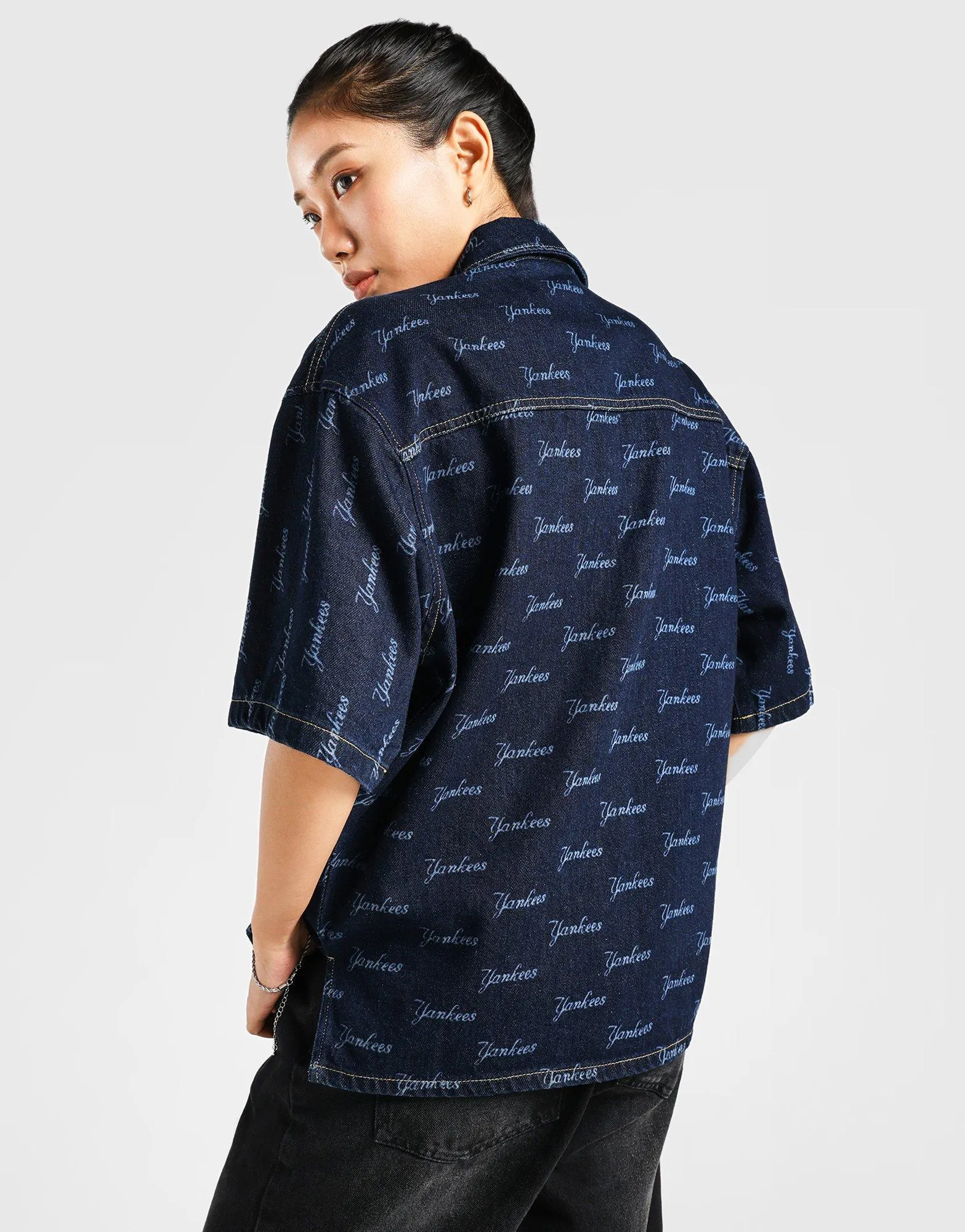 Comfortable Layers Fit for Any Season Monogram Denim Shirt