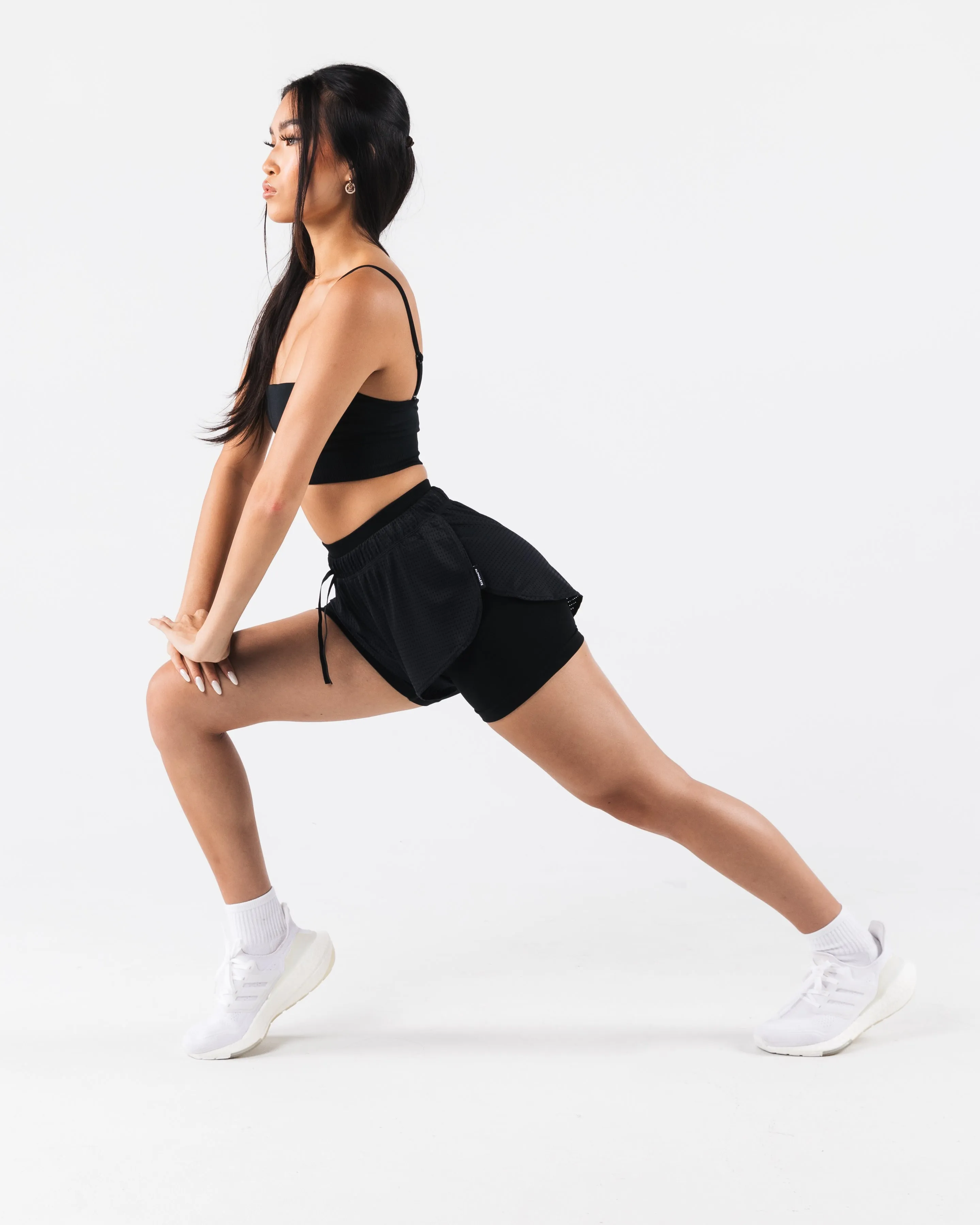 Margo Mesh Short - Black Slim Fit Design Hypoallergenic Textile