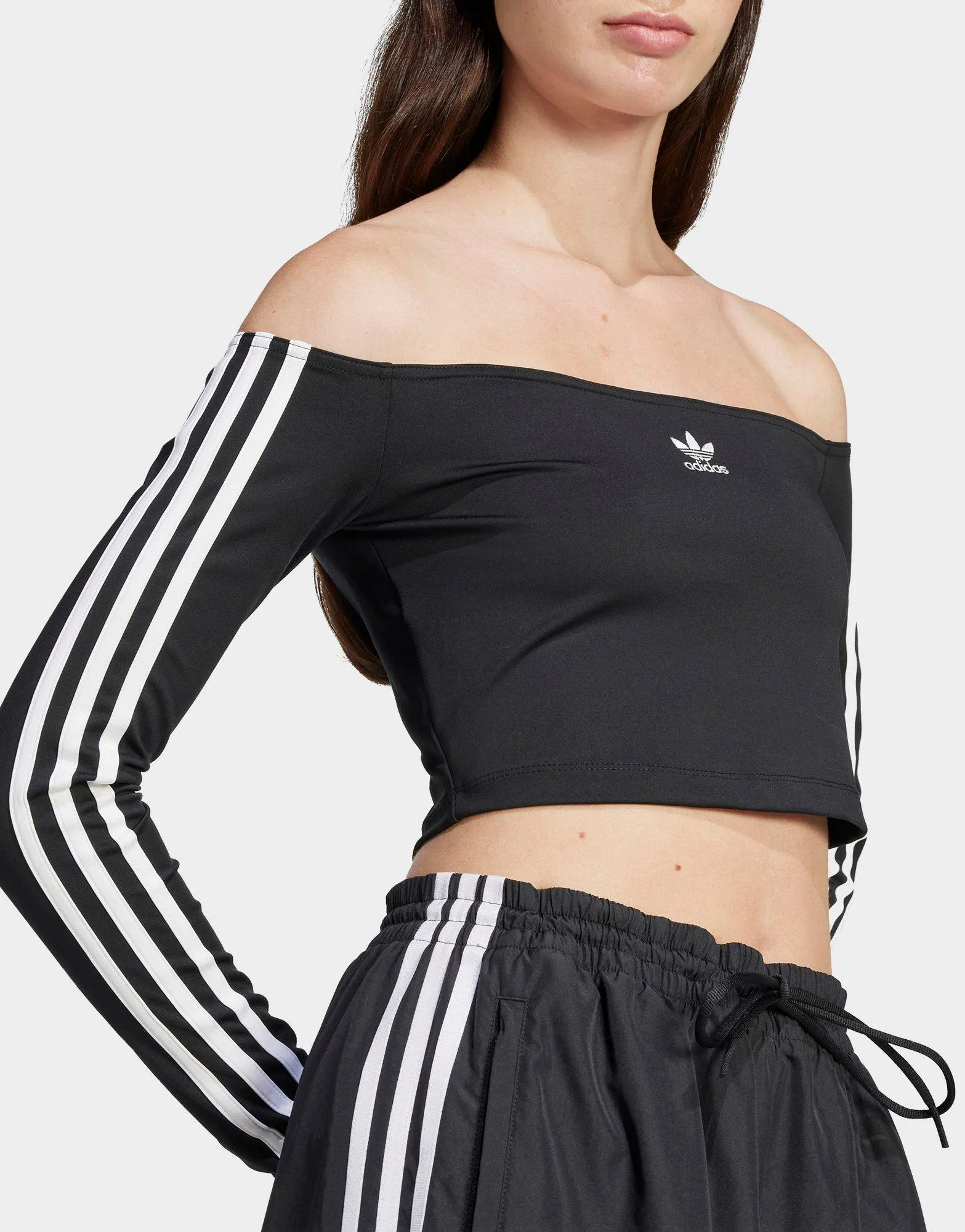 Adicolor Off Shoulder Top Soft Brushed Finish