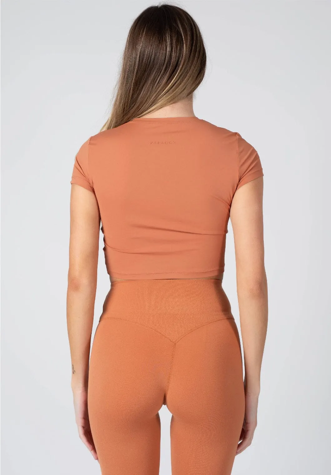 LiteSpeed Short Sleeve Crop Fawn Timeless Layering Autumn Wear