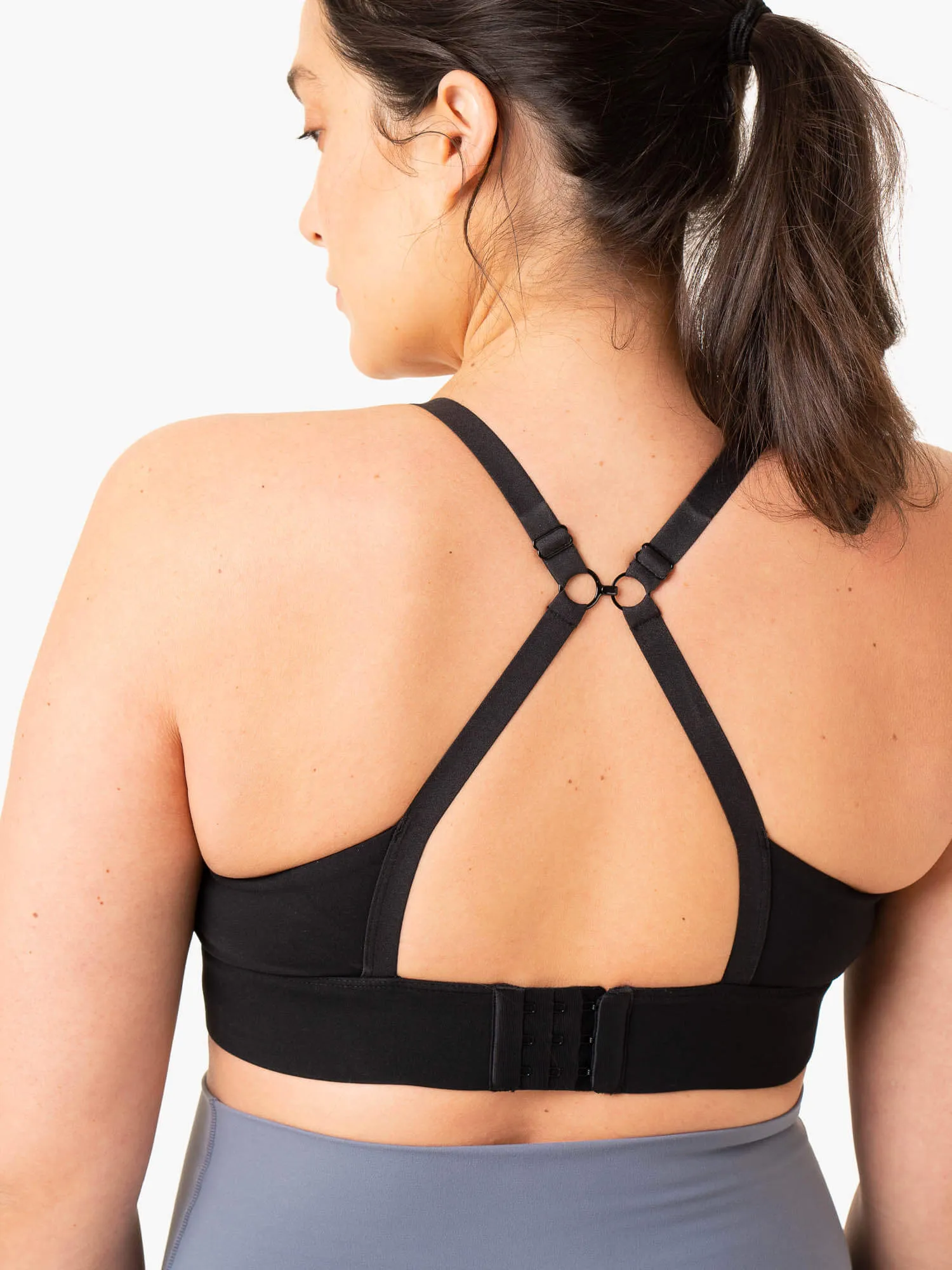 Easy Band Regular fit seams Active Bump Sports Bra - Black