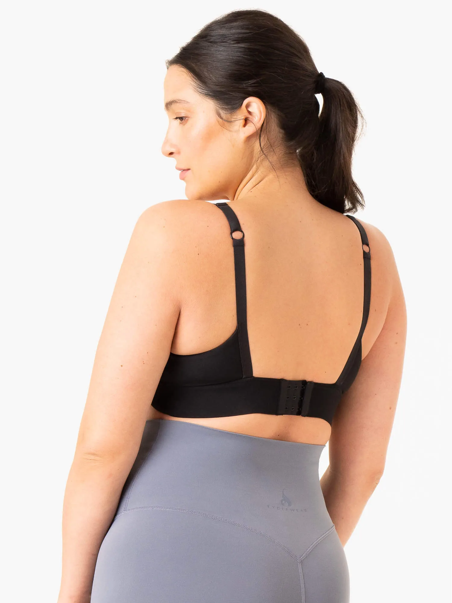 Supportive Closure Machine washable Active Bump Sports Bra - Black