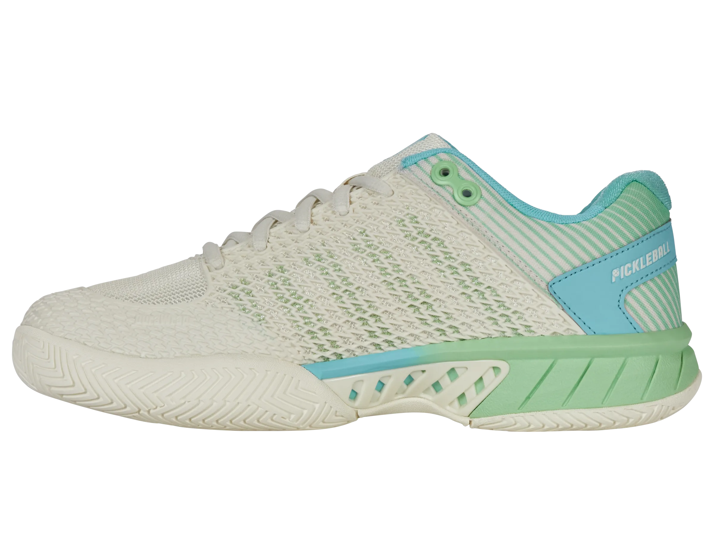 97292-258-W | EXPRESS LIGHT PICKLEBALL-WIDE | EGRET/PATINA GREEN Comfort Straps Comfortable ankle support