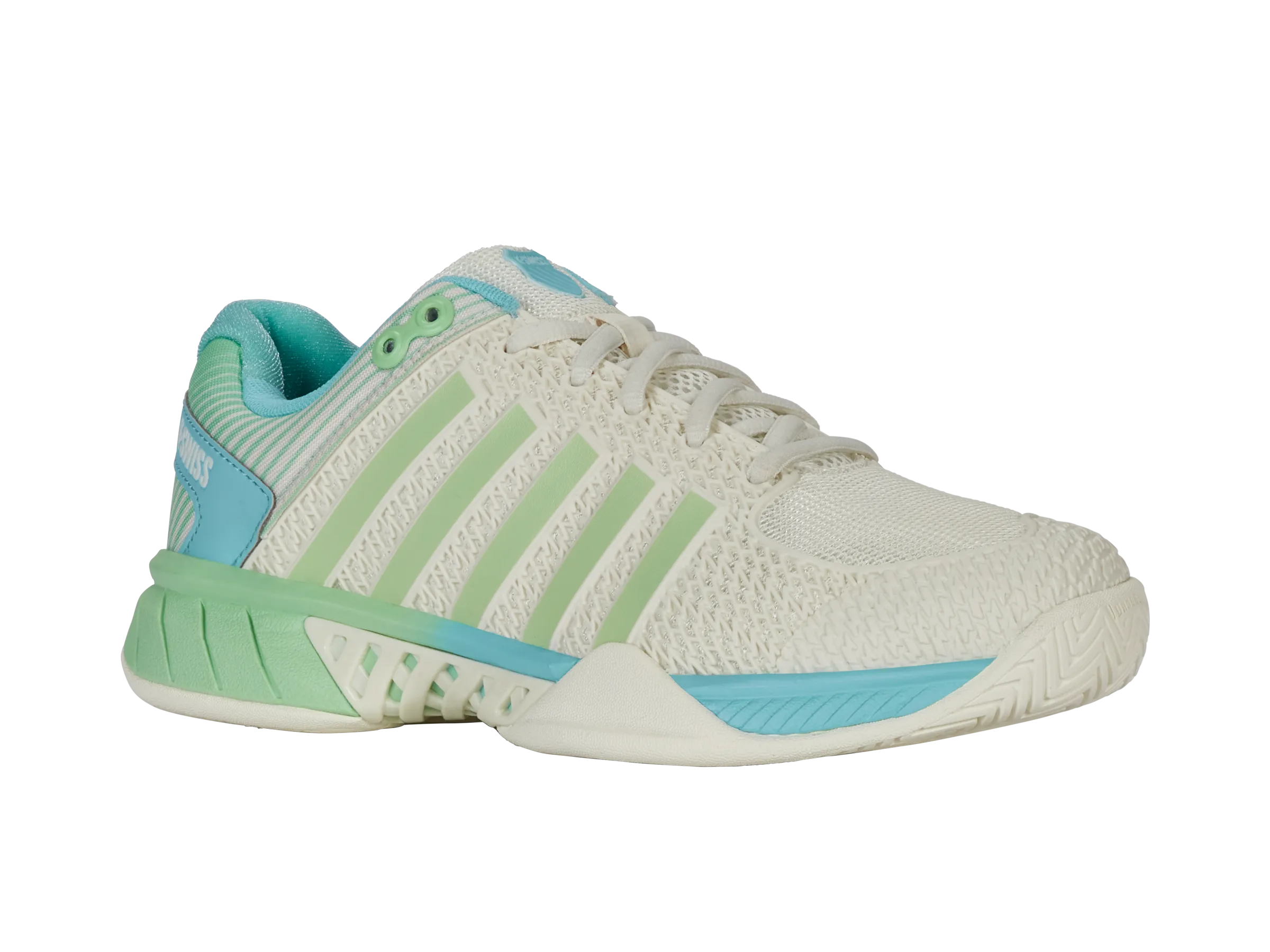 97292-258-W | EXPRESS LIGHT PICKLEBALL-WIDE | EGRET/PATINA GREEN Wide toe box