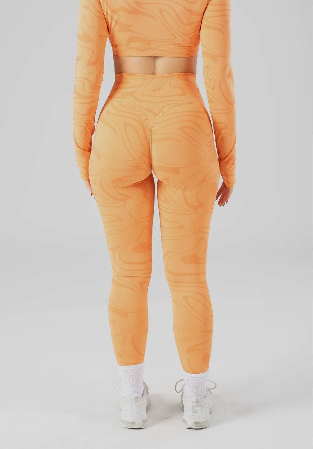 Studio Practice Comfort Seeker Tagless label RecStretch?  DesB Original Sculptseam?  Plus Legging Creamsicle