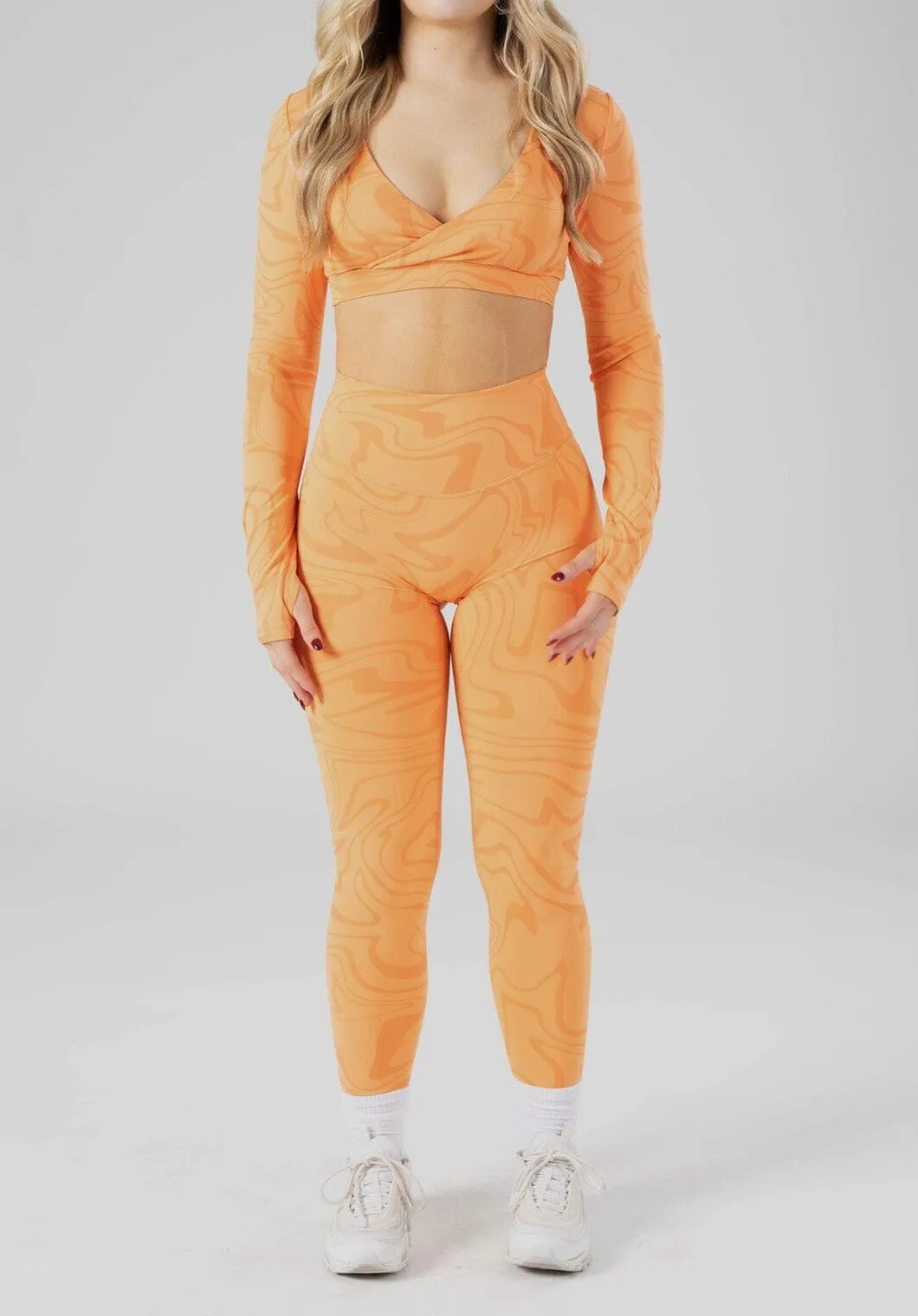 Mountain Hike Eco Shopper Fitness Training Maternity Wear RecStretch?  DesB Original Sculptseam?  Plus Legging Creamsicle
