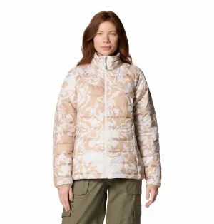 Necklace Easy Protection Columbia Women Brown Powder Lite II Printed Full Zip Jacket