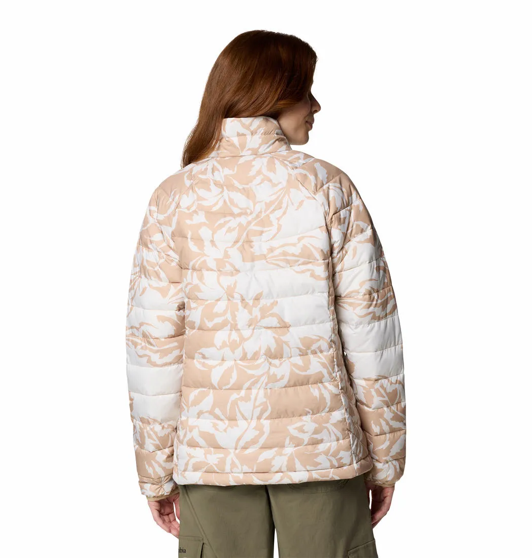 Method Columbia Women Brown Powder Lite II Printed Full Zip Jacket