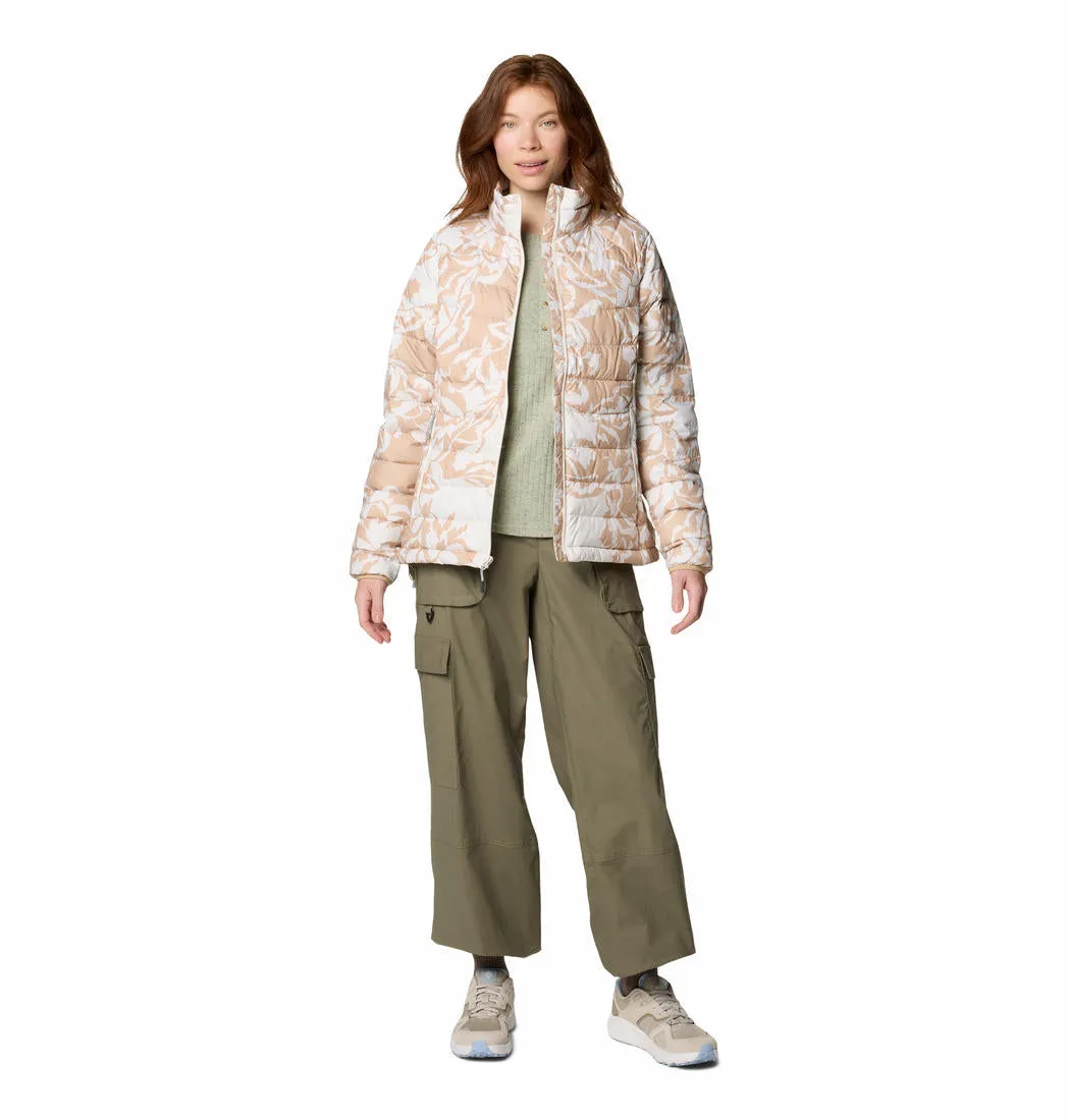 Urban Performance Quick Dry Coating Columbia Women Brown Powder Lite II Printed Full Zip Jacket