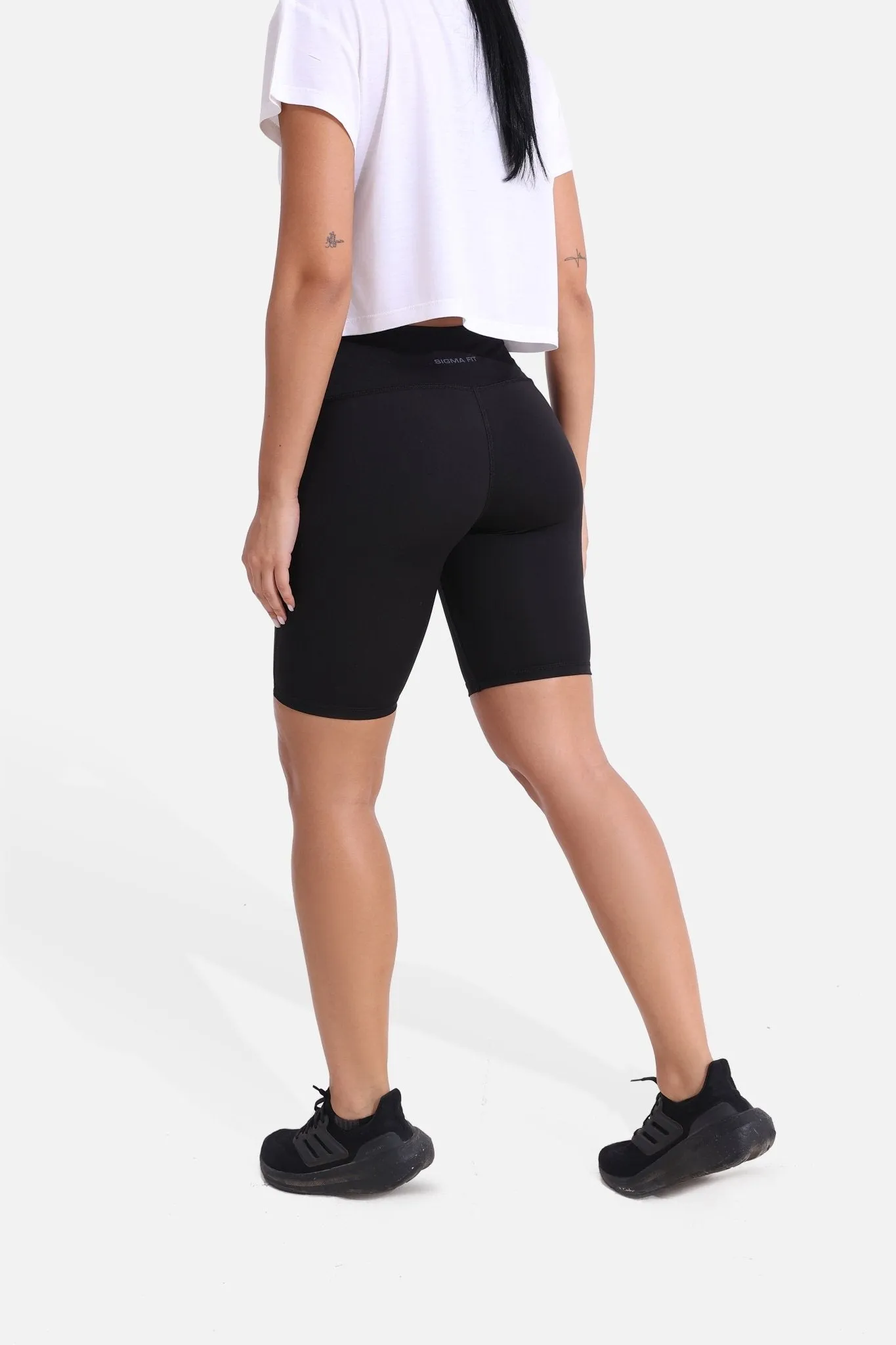 Relaxed Waistband dungarees Essential Biker Short Black