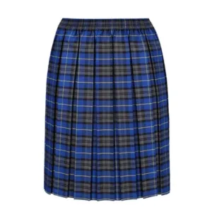 Blue Tartan Skirts Hand Painted Wrinkle Resistant