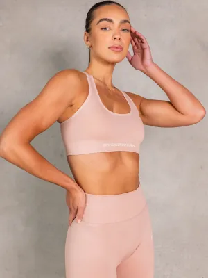 NRG Seamless Scoop Neck Sports Bra - Biscotti Durable Fabric