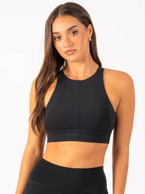Reset High Impact Sports Bra - Black Wrinkle-Resistant