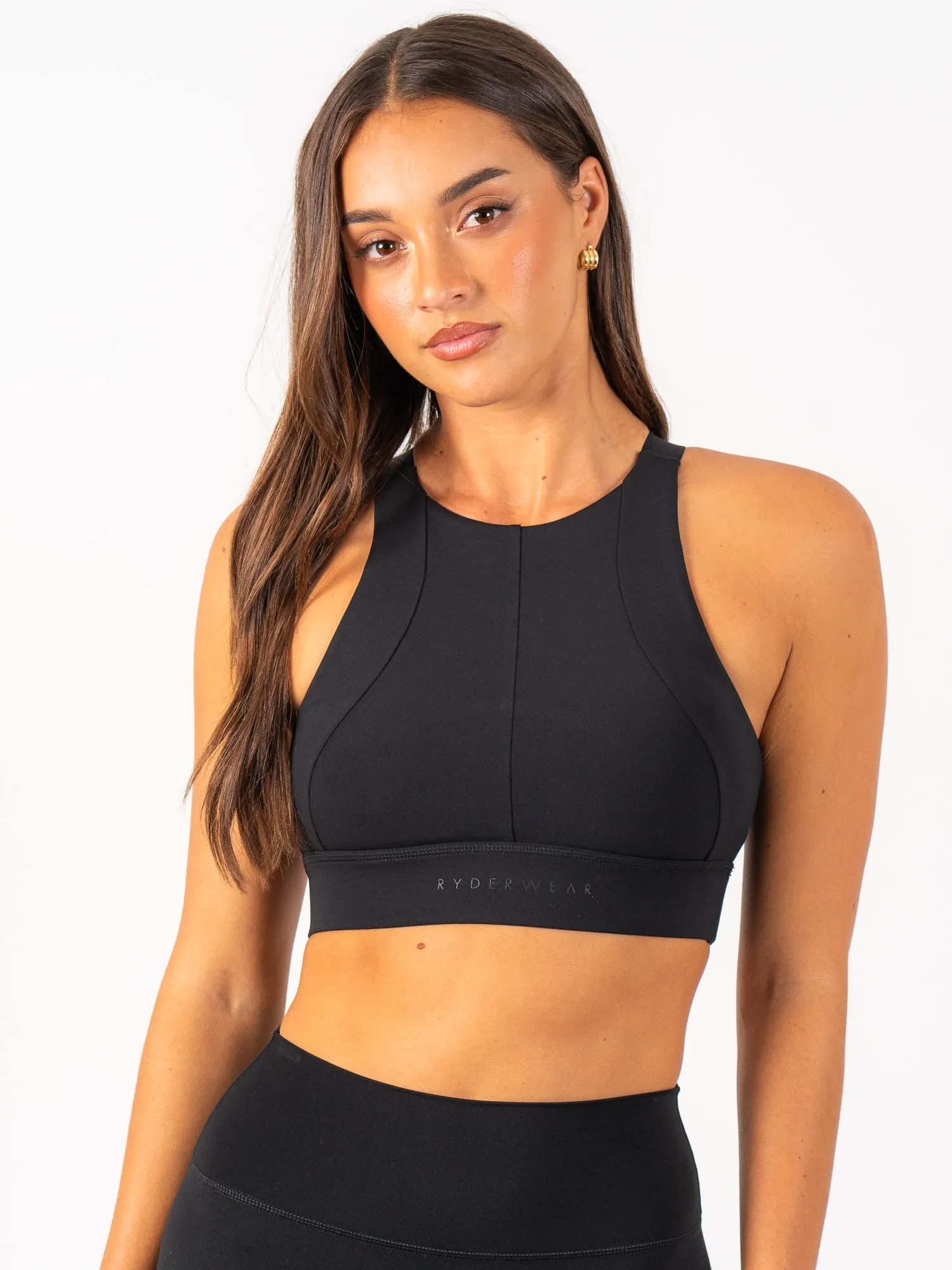 Reset High Impact Sports Bra - Black Wrinkle-Resistant