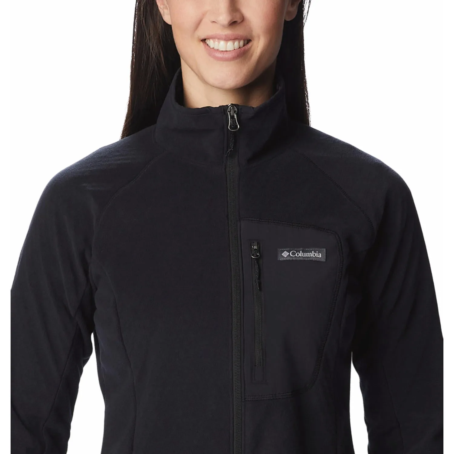 Fall Weather Columbia Women Black Outdoor Tracks Full Zip II
