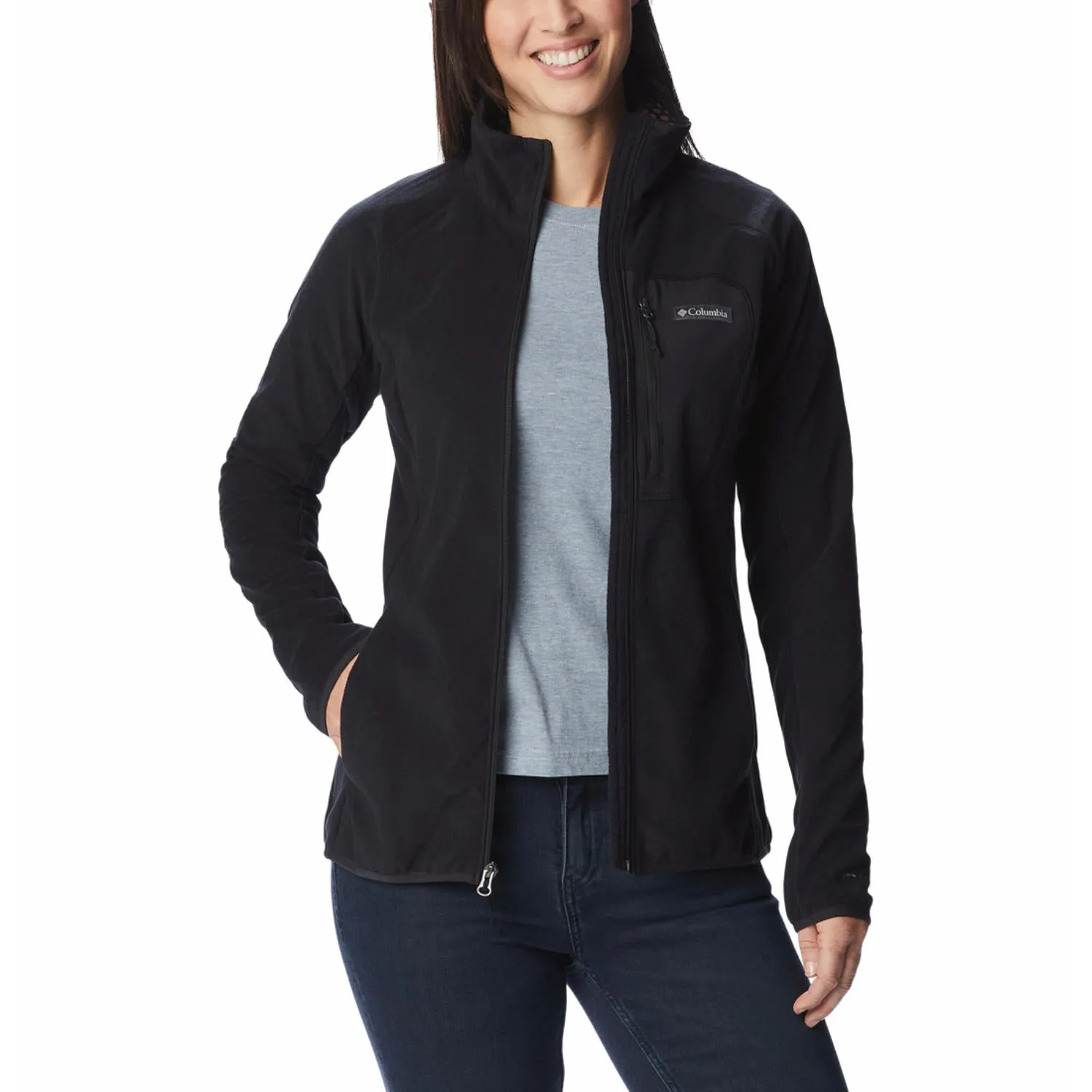 Unisex Appeal Columbia Women Black Outdoor Tracks Full Zip II