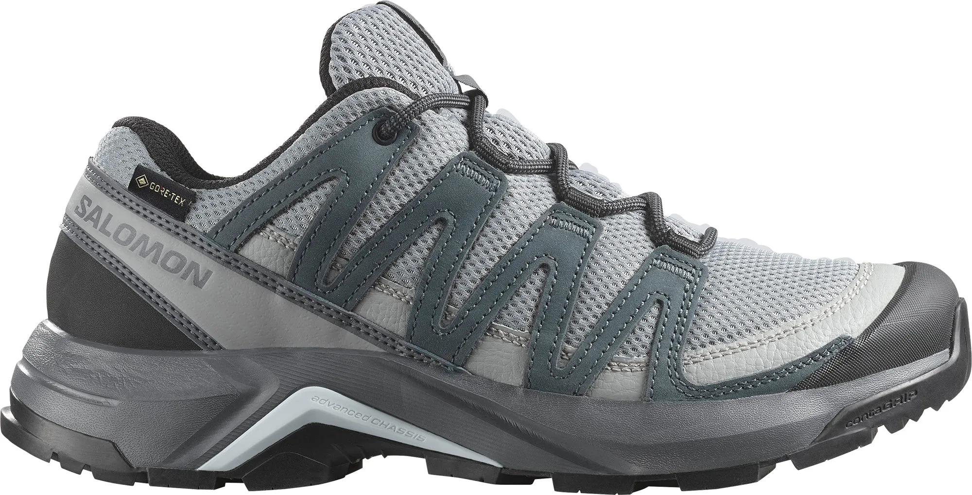 Salomon X-Adventure Recon GORE-TEX Womens Walking Shoes - Grey Adjustable Closure