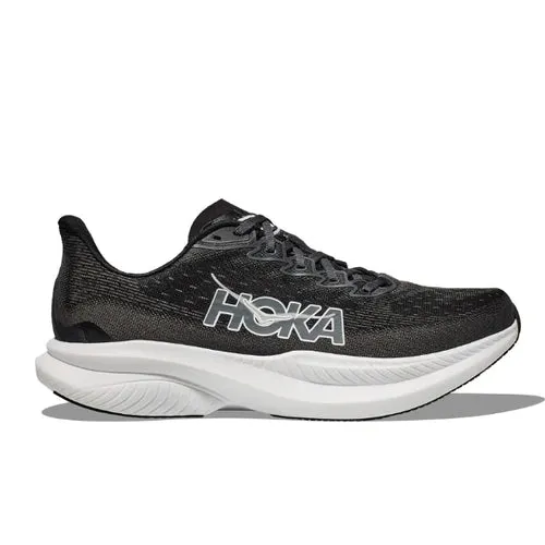 Smooth Motion HOKA Women's Mach 6 (Medium Width) Black/White