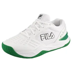 Fila Women's Axilus 3 - White/Courtway Green Comfort Trail Dynamic Heel Lock
