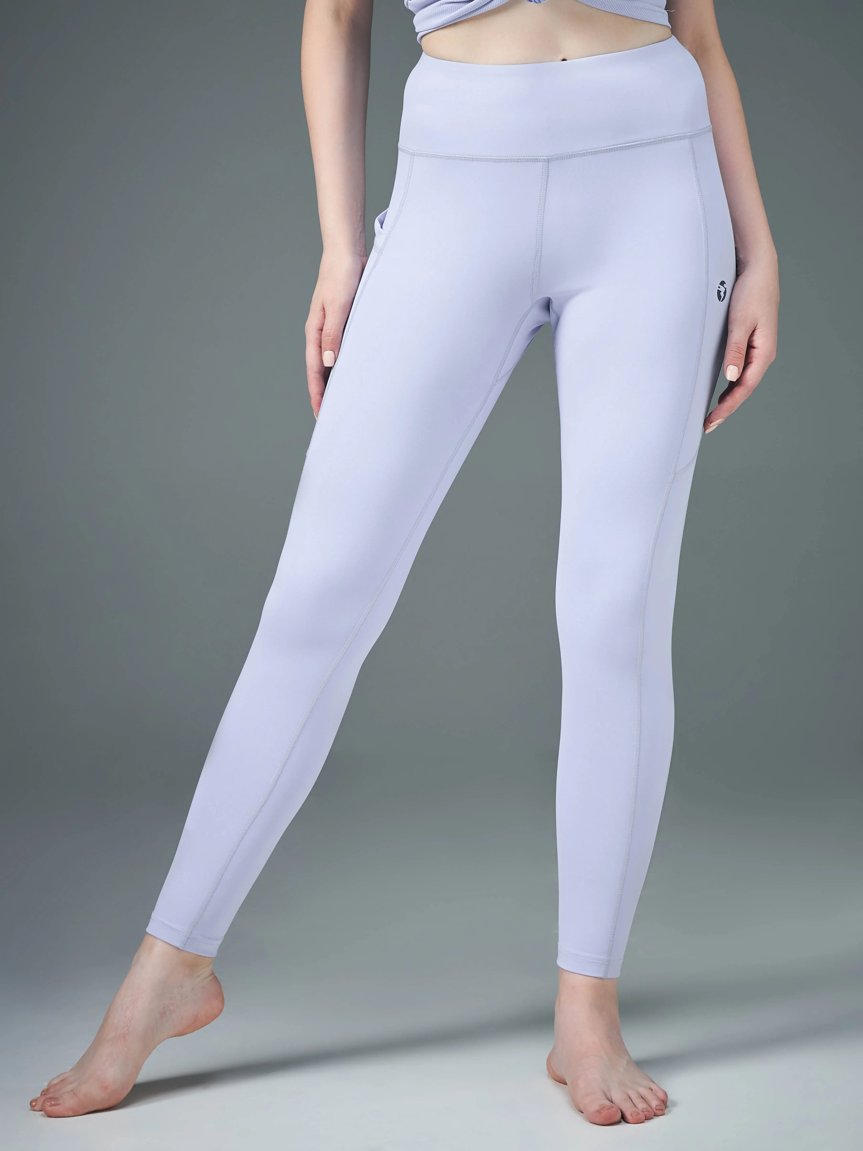 Holiday Outfit Double Layer Elastic Free Cuffs Women Solid Slim Fit Tights with ELASTO LITE