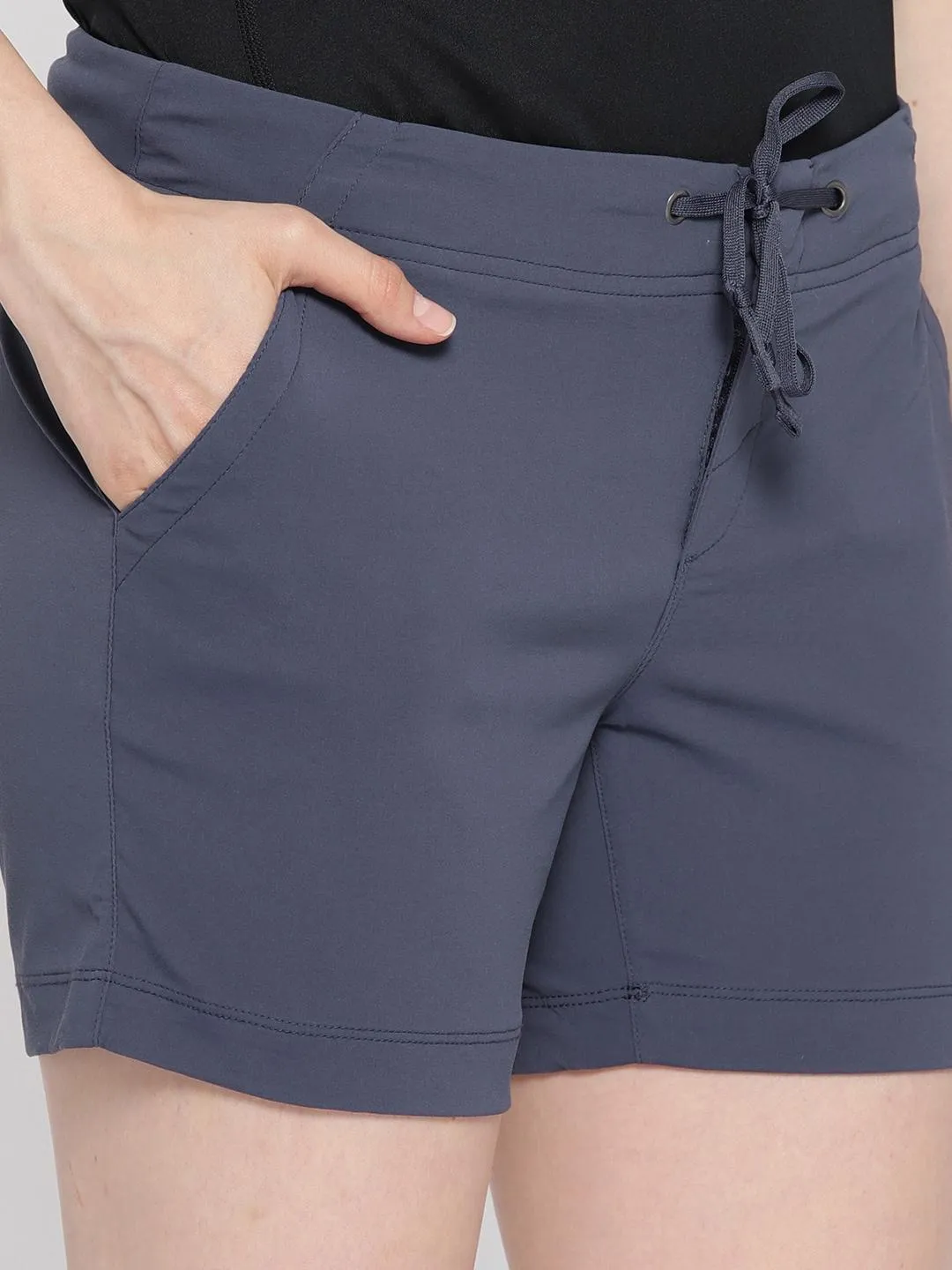 rayon fabric Columbia Women Navy Blue Anytime Outdoor Short (Sun Protection)