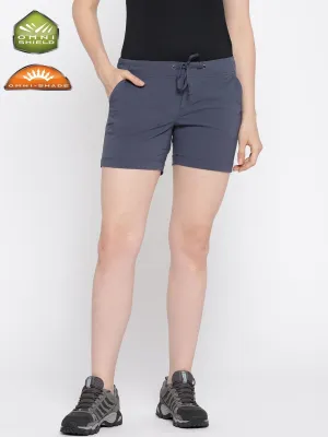Active Motion Seam Free Construction Columbia Women Navy Blue Anytime Outdoor Short (Sun Protection)