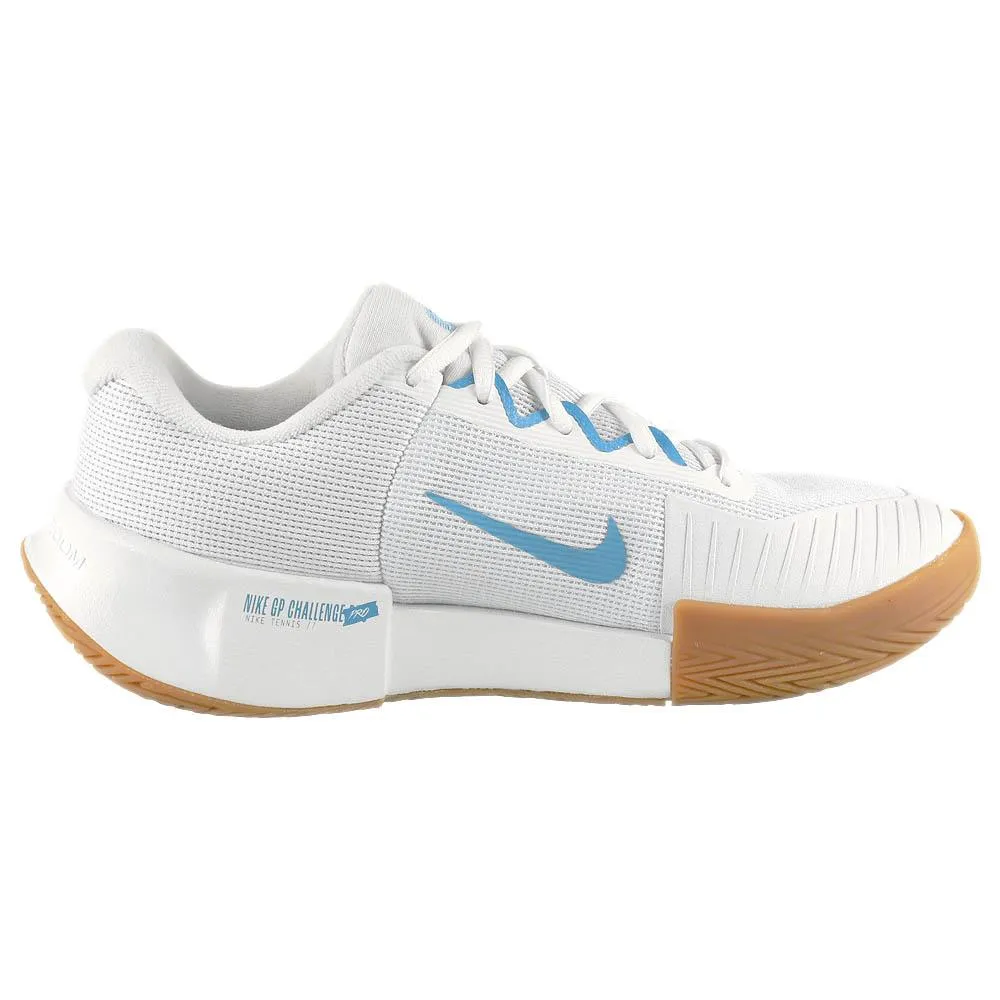 Nike Women's Air Zoom GP Challenge Pro - White/Light Blue Anti Odor Treatment Abrasion Resistant Upper