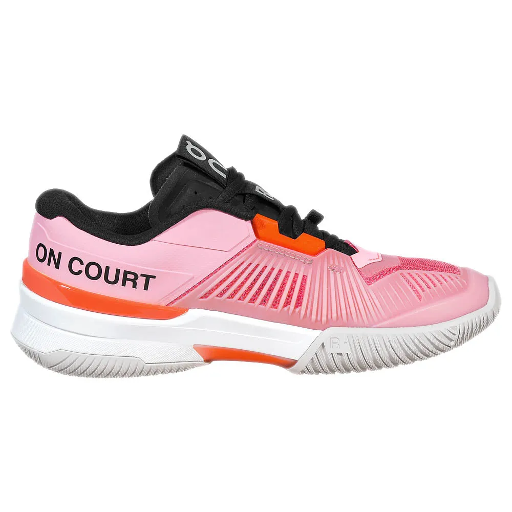 On Women's THE ROGER Pro Fire - Pink/Flame Breathable Responsive Cushioning System