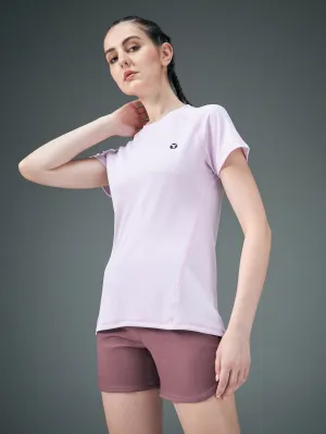 Women Solid Slim Fit Crew Neck T-shirt with TECHNO COOL Breathable Performance Fit