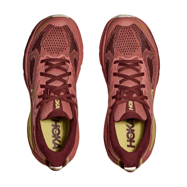 bright - colored shoes reinforced - heel - area - sturdiness shoes HOKA Women's Challenger 8 Wide Blush