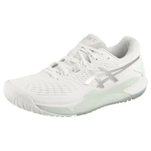 Asics Women's Gel-Resolution 9 - White/Pure Silver anti slip grip Flex support