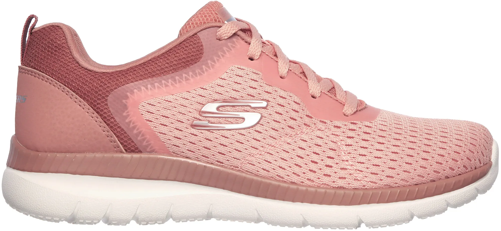 Microfiber Lining Skechers Bountiful Womens Training Shoes - Pink