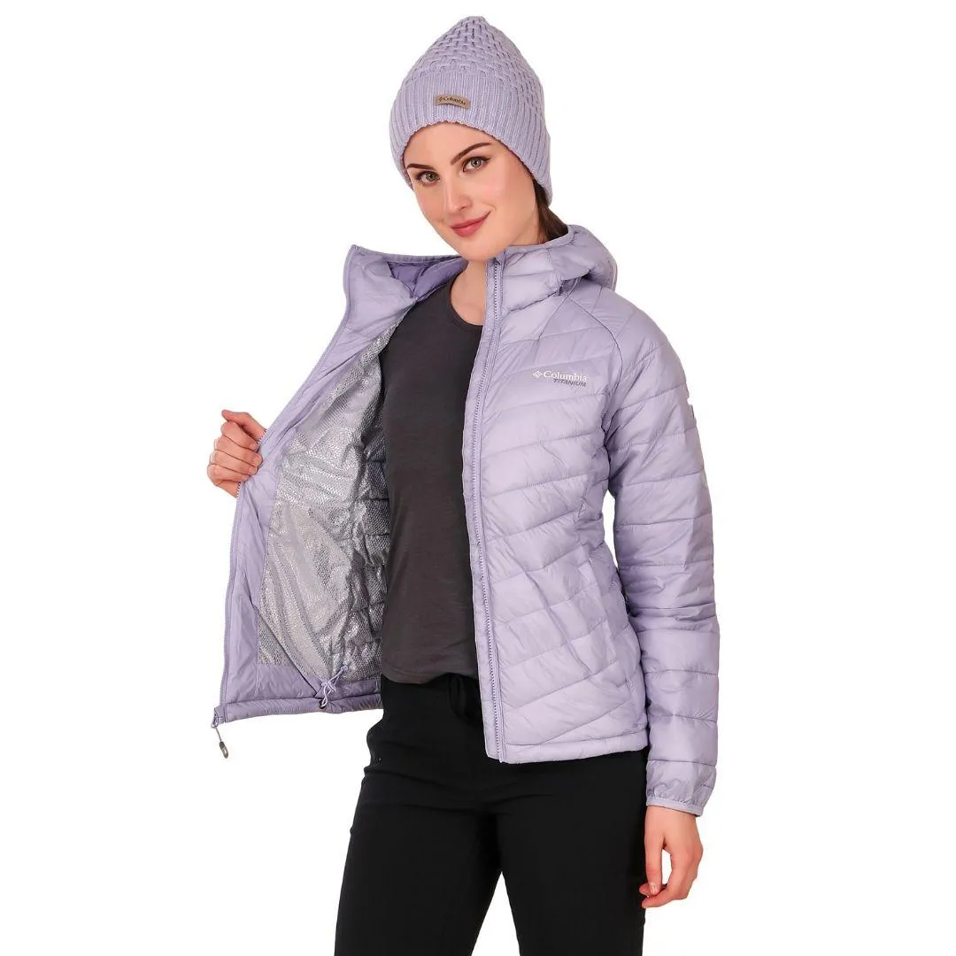 Double Layer Design Columbia Women Purple Snow Country Hooded Jacket