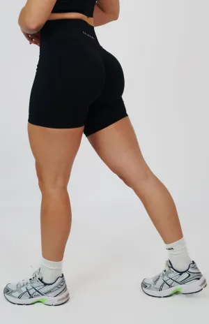 athletic style prom night Tempo Seamless Scrunch Shorts - Black