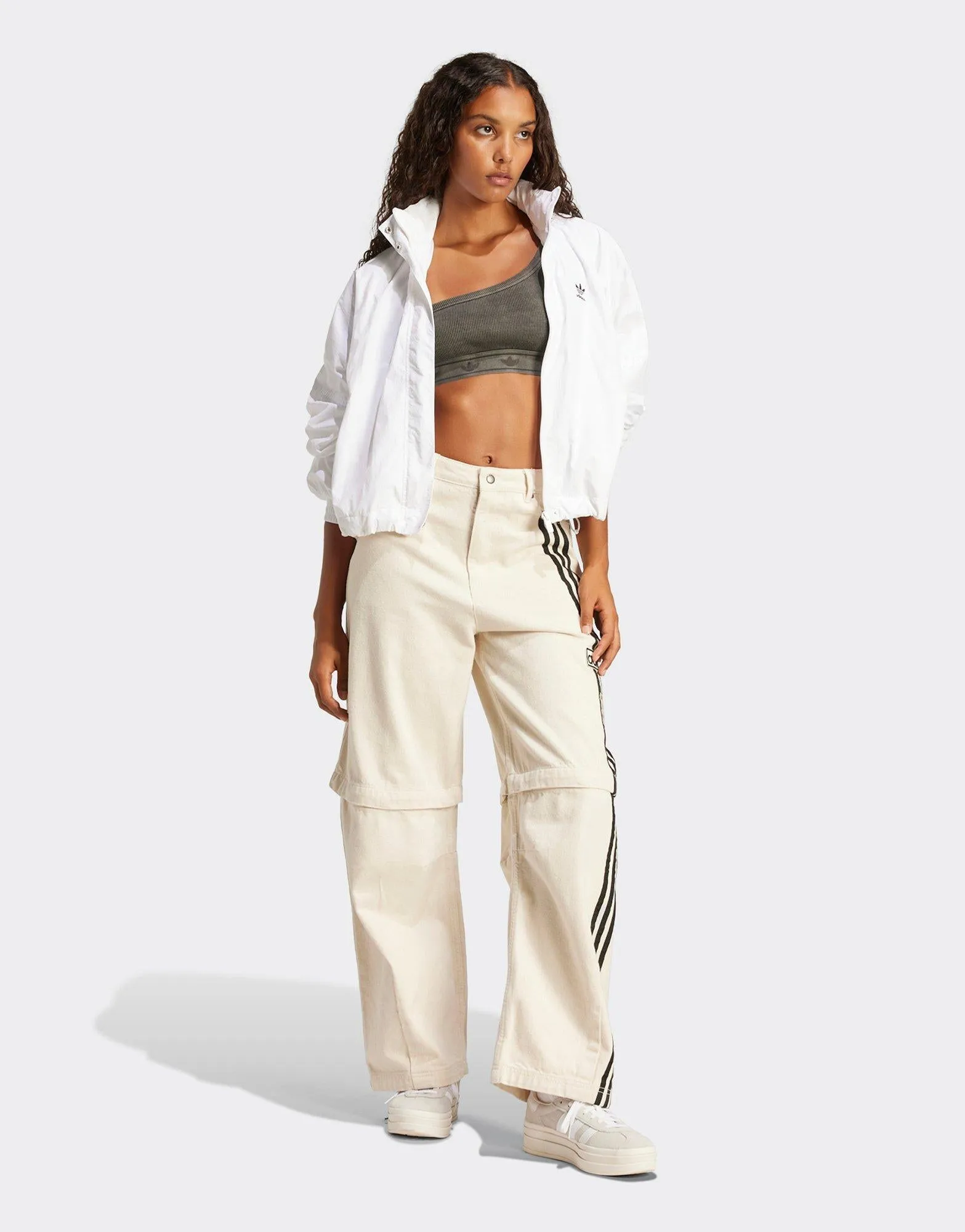 Ribbed One-Shoulder Top Scoop neck