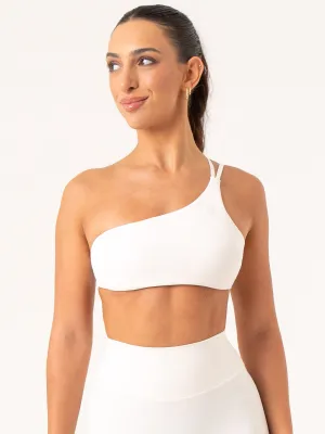 NKD One Shoulder Sports Bra - Off White Fashion activewear