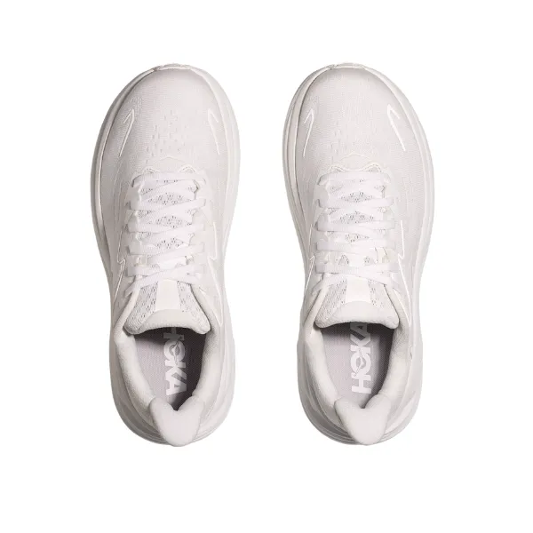 Hoka Women's Clifton 10 White Enhanced Traction Grip curling shoes